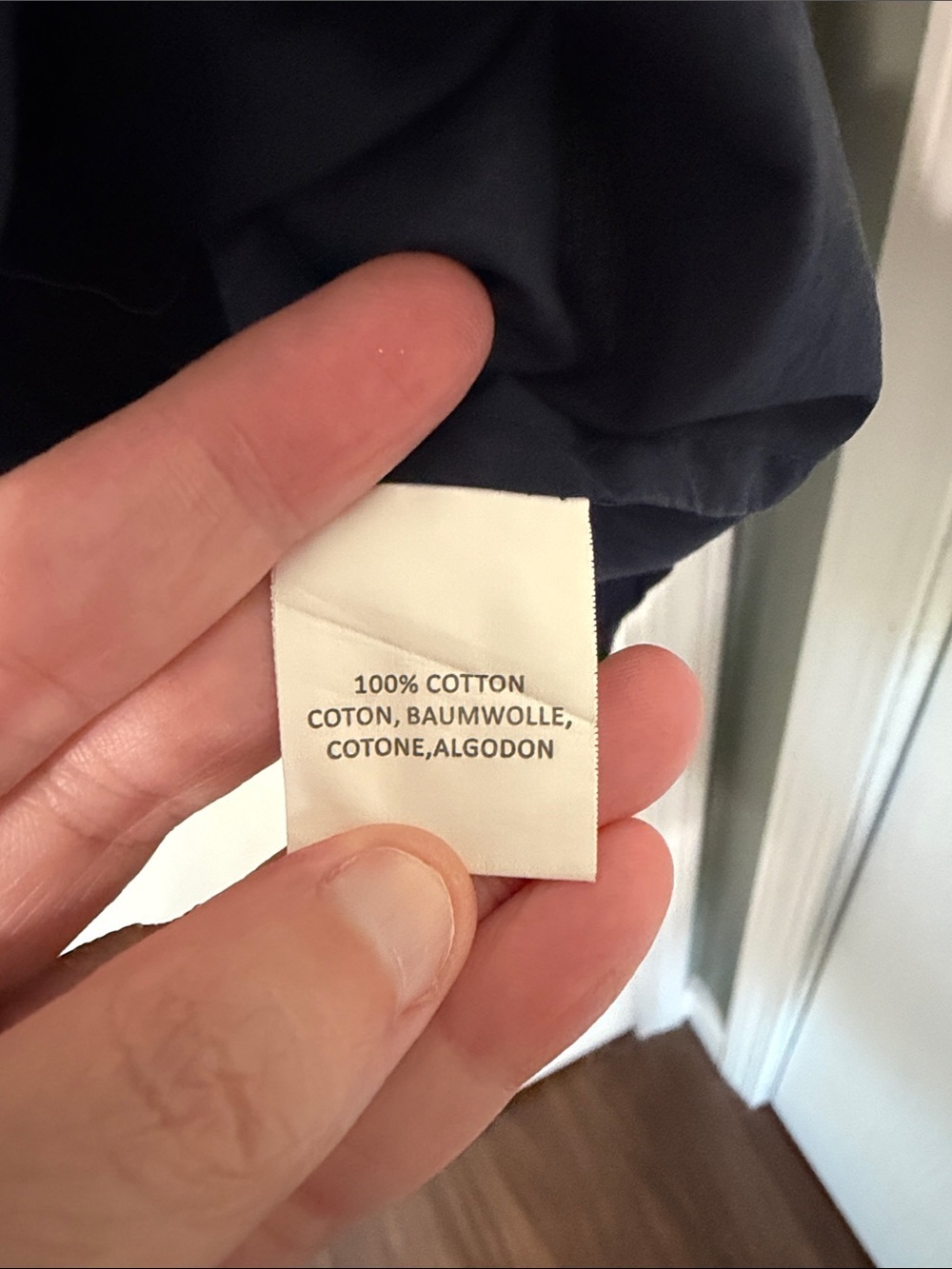Anthropologie HD In Paris Pleated Poplin Top Navy Like New Size Medium - Picture 6 of 6